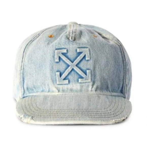 🔥SALE $550 NWT OFF-WHITE DENIM BASEBALL HAT